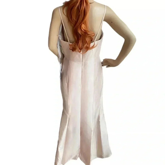 ALFRED SUNG D758 Satin Trumpet Gown Sweetheart Neck Sz 8 Dress Cameo Pink - Picture 4 of 14